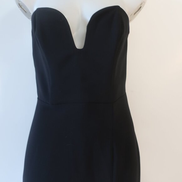 NWT Womens Amanda Uprichard Black Strapless Midi Dress M - Picture 7 of 13